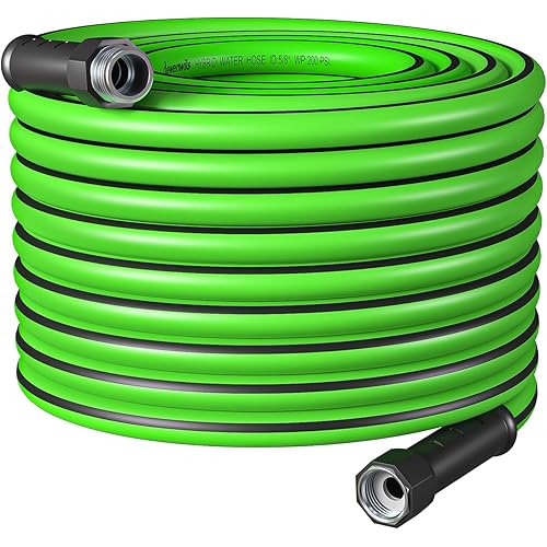 DEWENWILS Garden Hose 75FT x 5/8", Heavy Duty Water Hose with Swivel Handle, Flexible & Lightweight Hybrid Hose for Lawn, Garden, Yard,Green+black
