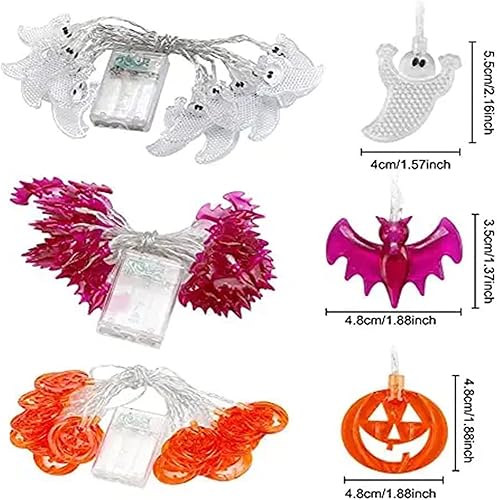 Miniatura 7 de Luces de Halloween, decoraciones de Halloween, luces LED de fantasma, calabaza para decoración de Halloween, interiores y exteriores, fiesta de
