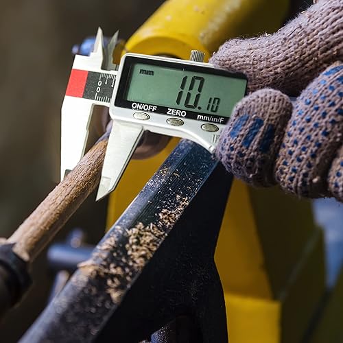 Miniatura 9 de Herramienta de medición de pinza digital de 6 pulgadas con pantalla LCD extra grande DCXD6-SS-54, micrómetro digital de pinza Vernier IP54, mide