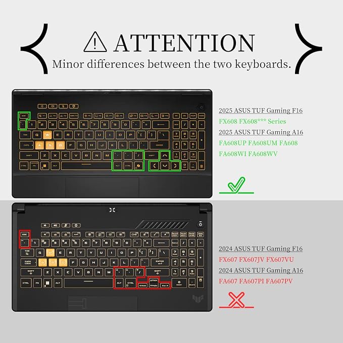 Protector de Teclado para ASUS TUF Gaming 16"/18" Pink miniatura 2
