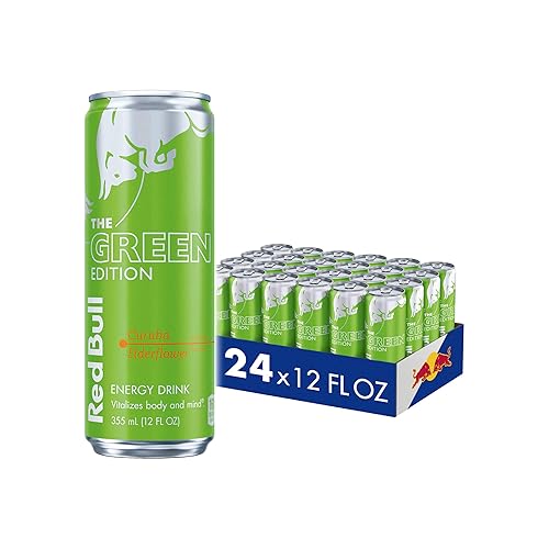 Vista 70 de Red Bull Yellow Edition - Bebida energética tropical, con 80 mg de cafeína más taurina y vitaminas B, 8.4 onzas líquidas, paquete de 24 latas