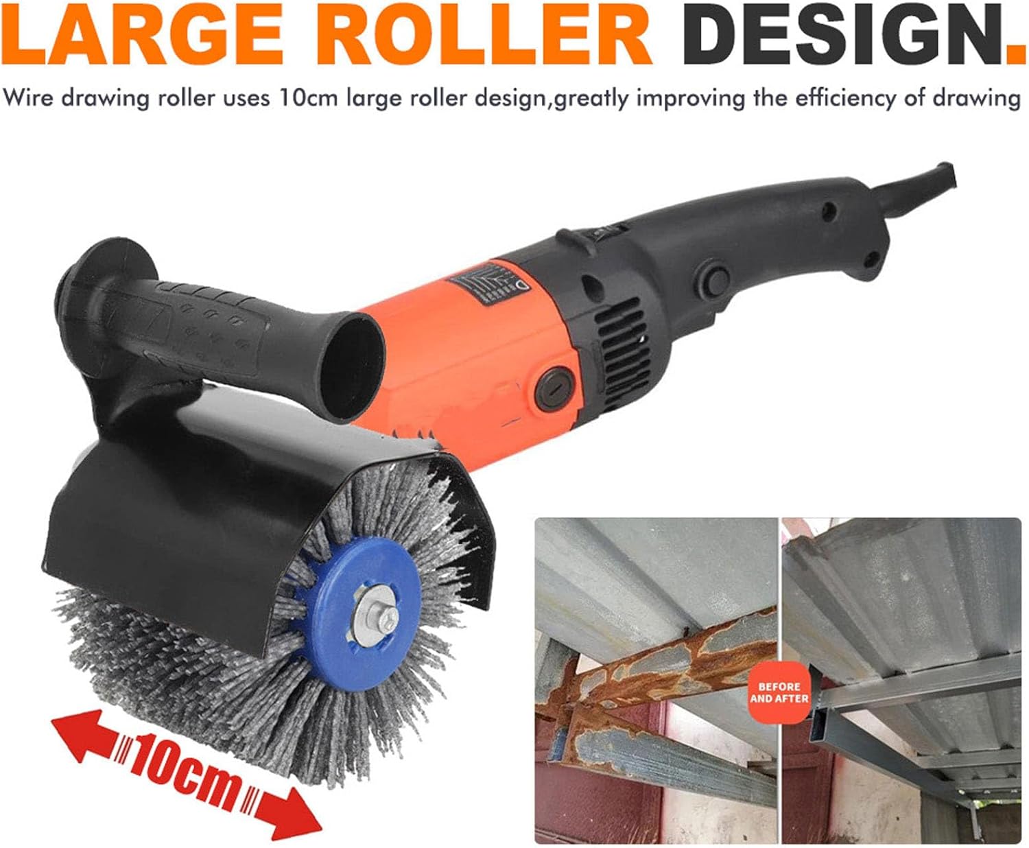 Angle Grinder Accessories, M14 Handheld Wire Wheel Drawing Machine Attachment, Multifunctional Burnishing Polishing Machine Set Conversion Accessories, Easy and Fast