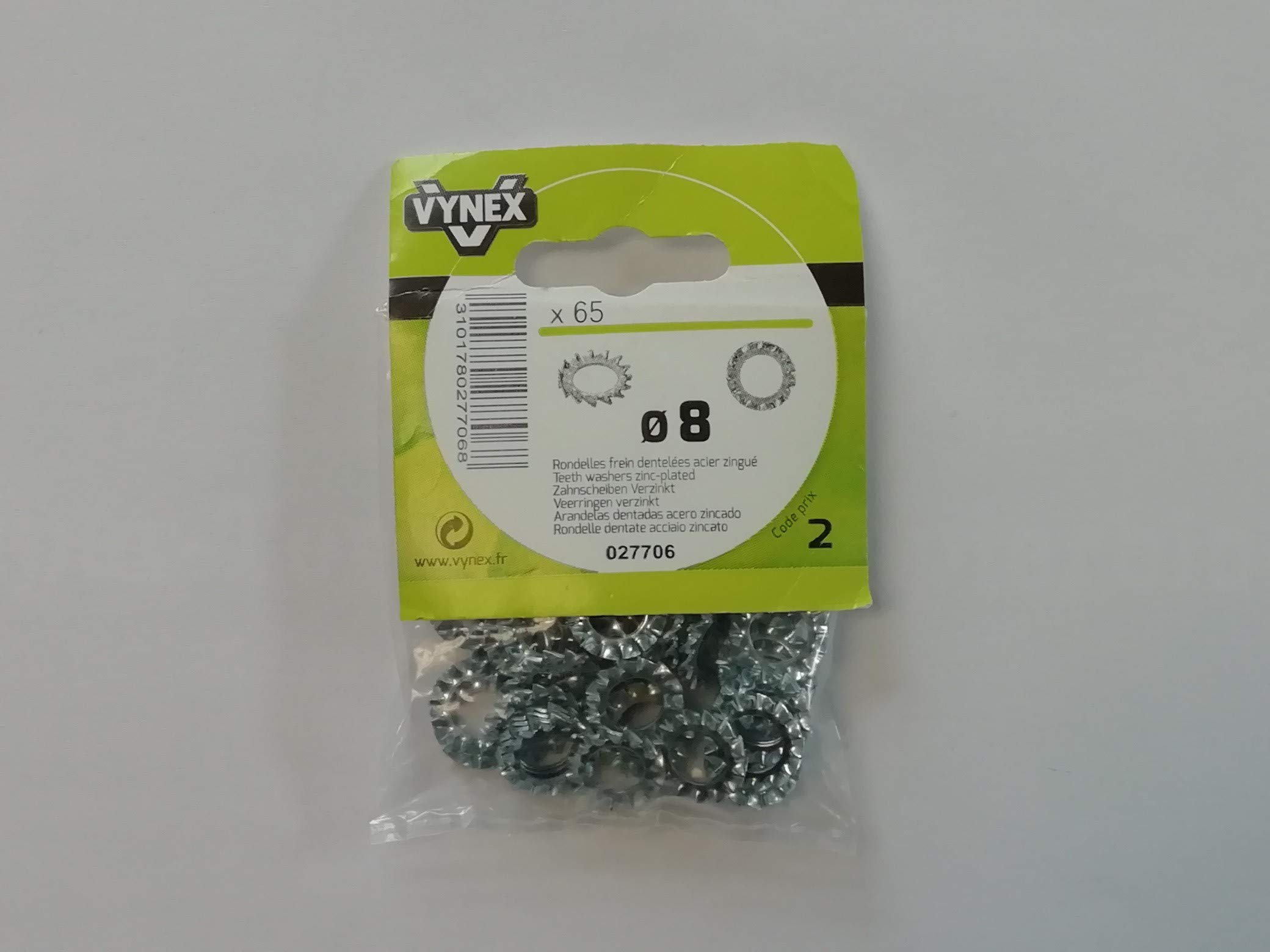 VYNEX 3101780277068 Fan Washer D.8 mm CP:2, Grey, One Size - Image 3