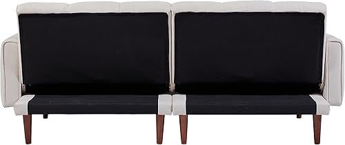Miniatura 8 de Sofá futón moderno para siestas, sofá biplaza, 2 plazas, sofá cama convertible para el hogar, apartamento, oficina, espacio pequeño, juegos de