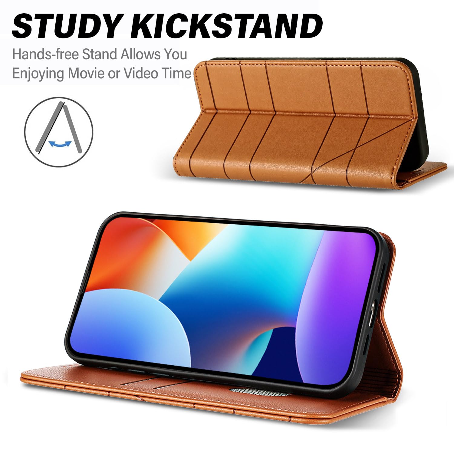 Custodia A Portafoglio Con Blocco RFID Per Honor X6C – Pelle Sintetica E Silicone TPU, Nero, Supporto Multiangolo