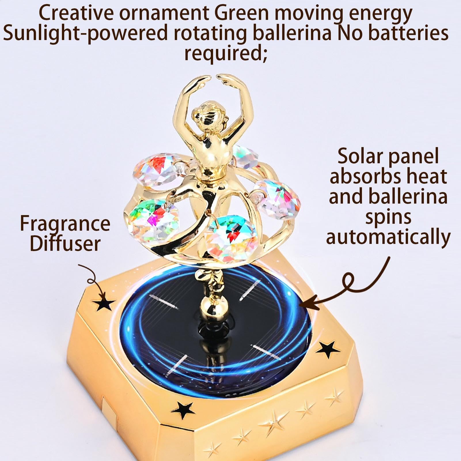 Ambientador de aire del automóvil solar, ambientadores automotrices de aire | Difusor de , terapia de de larga duración para camiones, SUV y otros vehículos