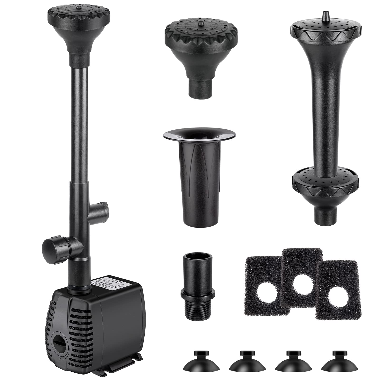 Buy Kakeedoo 660GPH Submersible Pump Pond Fountain and Filter Kit, 50W