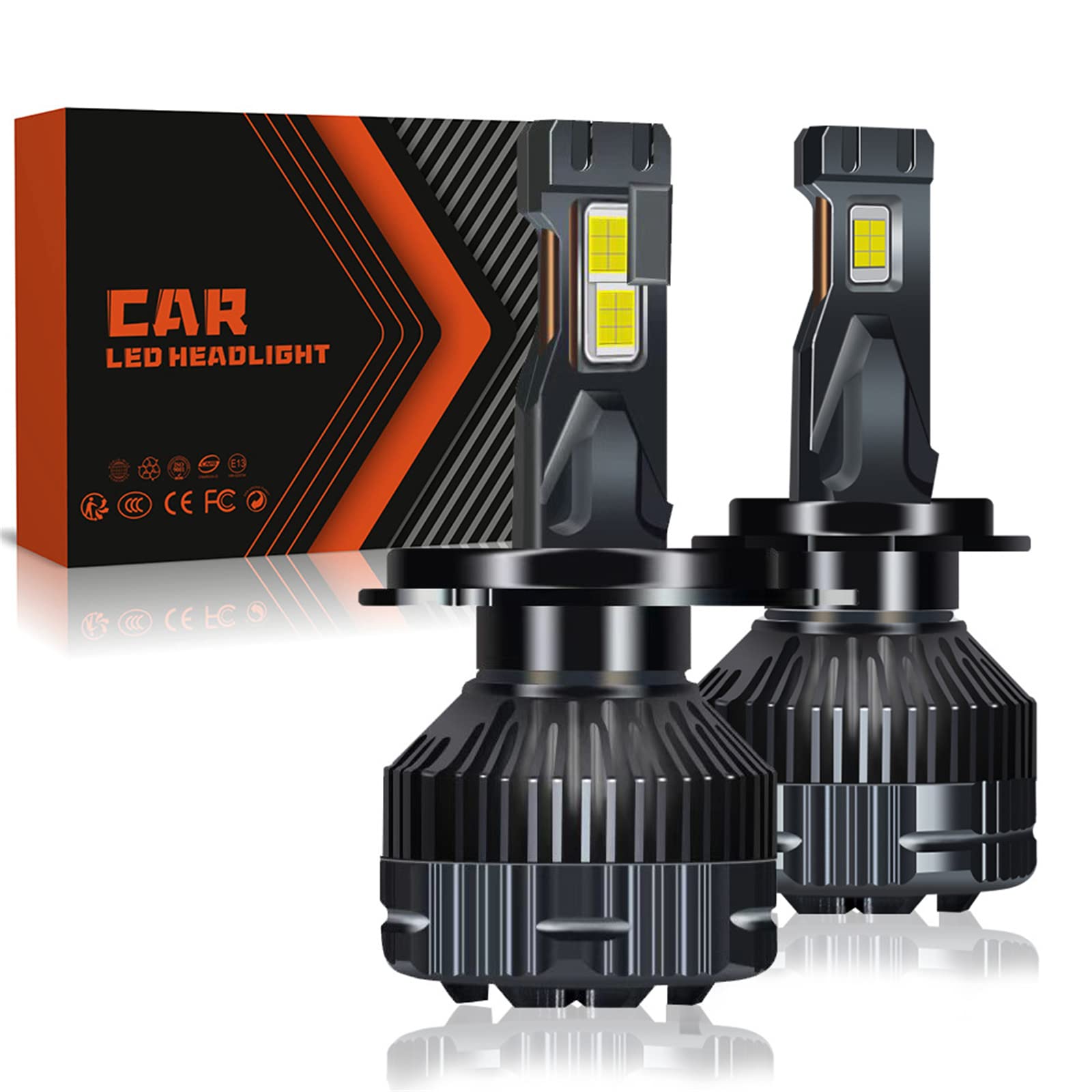 Lampadine LED, Kit di Sostituzione Luce LED Super Luminosa, Installazione Plug And Play, Bianco Xenon 6000K, Confezione da 2,H7