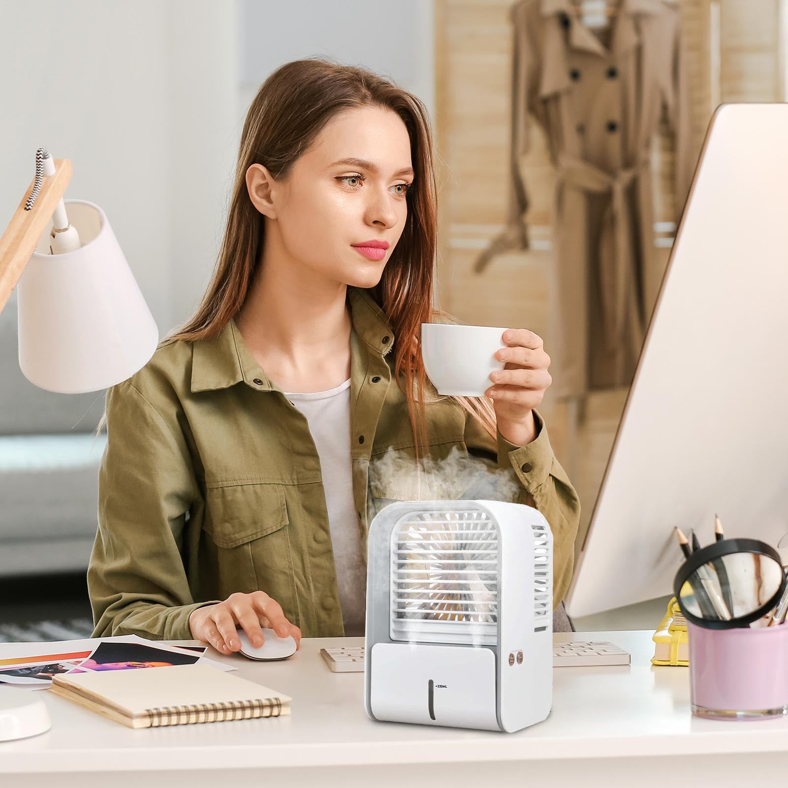 Ventilatore da scrivania - Ventola di raffreddamento desktop, ventola di | circolazione 'aria | Ventilatore da scrivania silenzioso | Ventilatore da scrivania USB, ventilatore personale