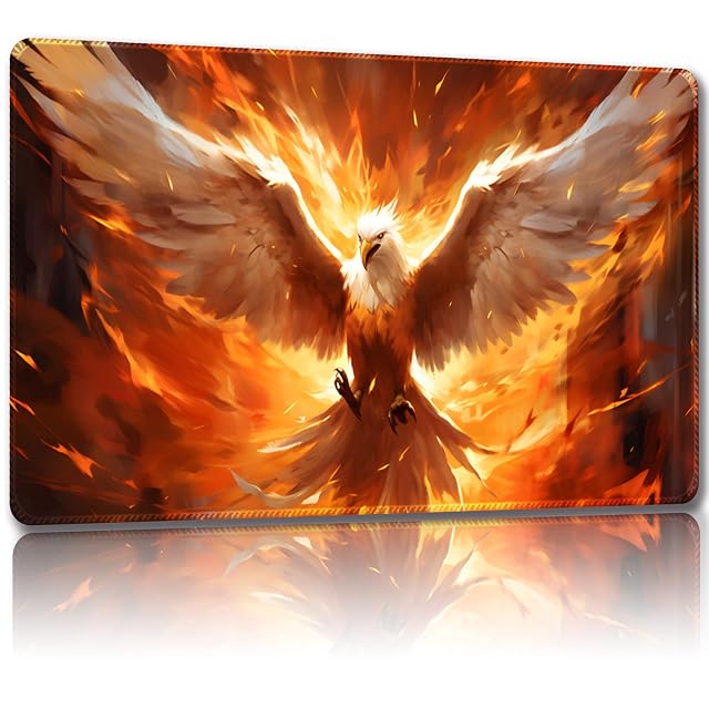 Malqiqi Alfombrilla de Juego para MTG y TCG Con Bolsas de Almacenamiento - 24 x 14 Pulgadas