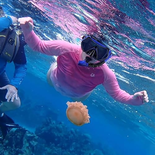 Miniatura 4 de Equipo de esnórquel para adultos, juego de esnórquel seco máscara de buceo, vista panorámica de 180, equipo de esnórquel profesional, máscara de