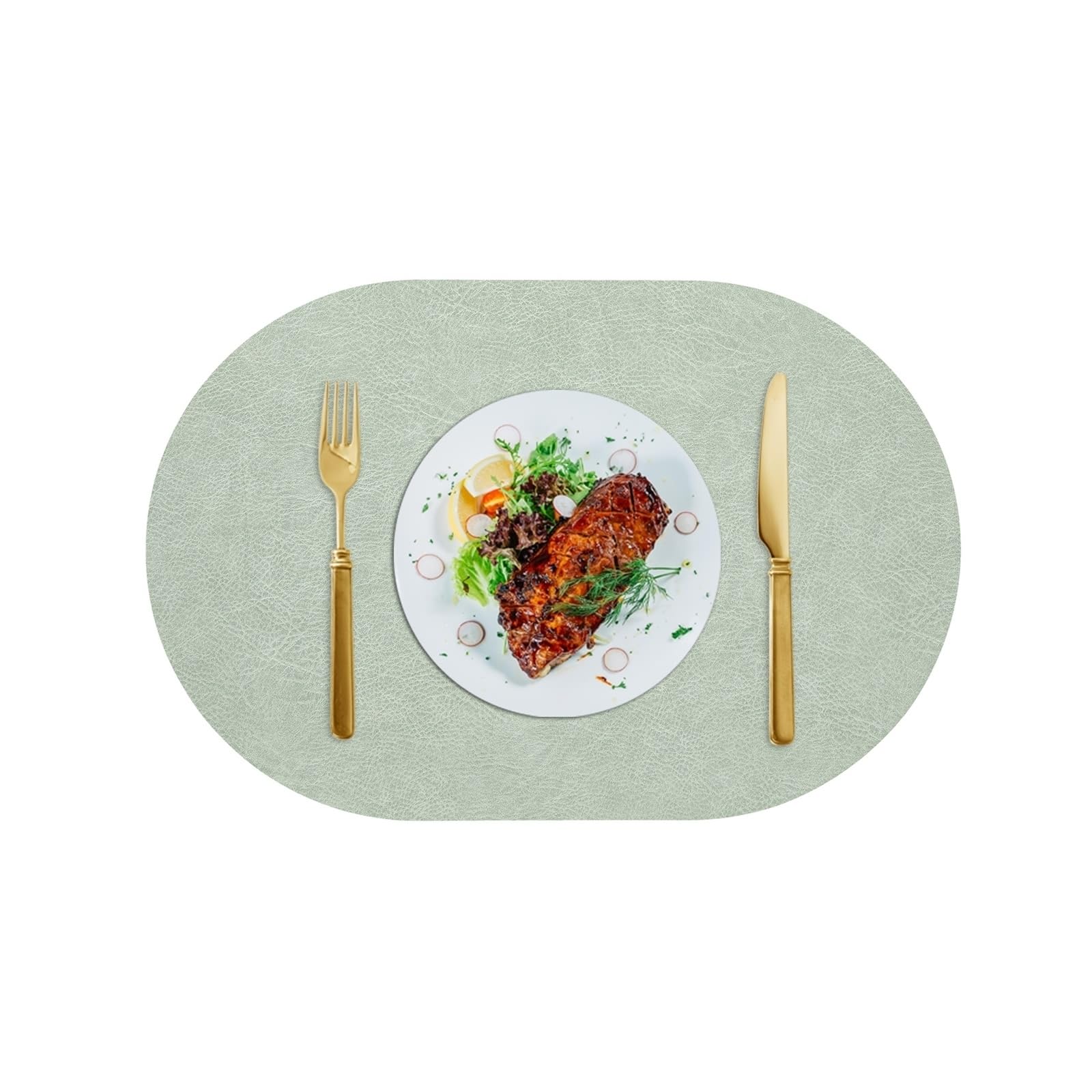 Sets de table en cuir synthétique réversibles pour cuisine et dîner