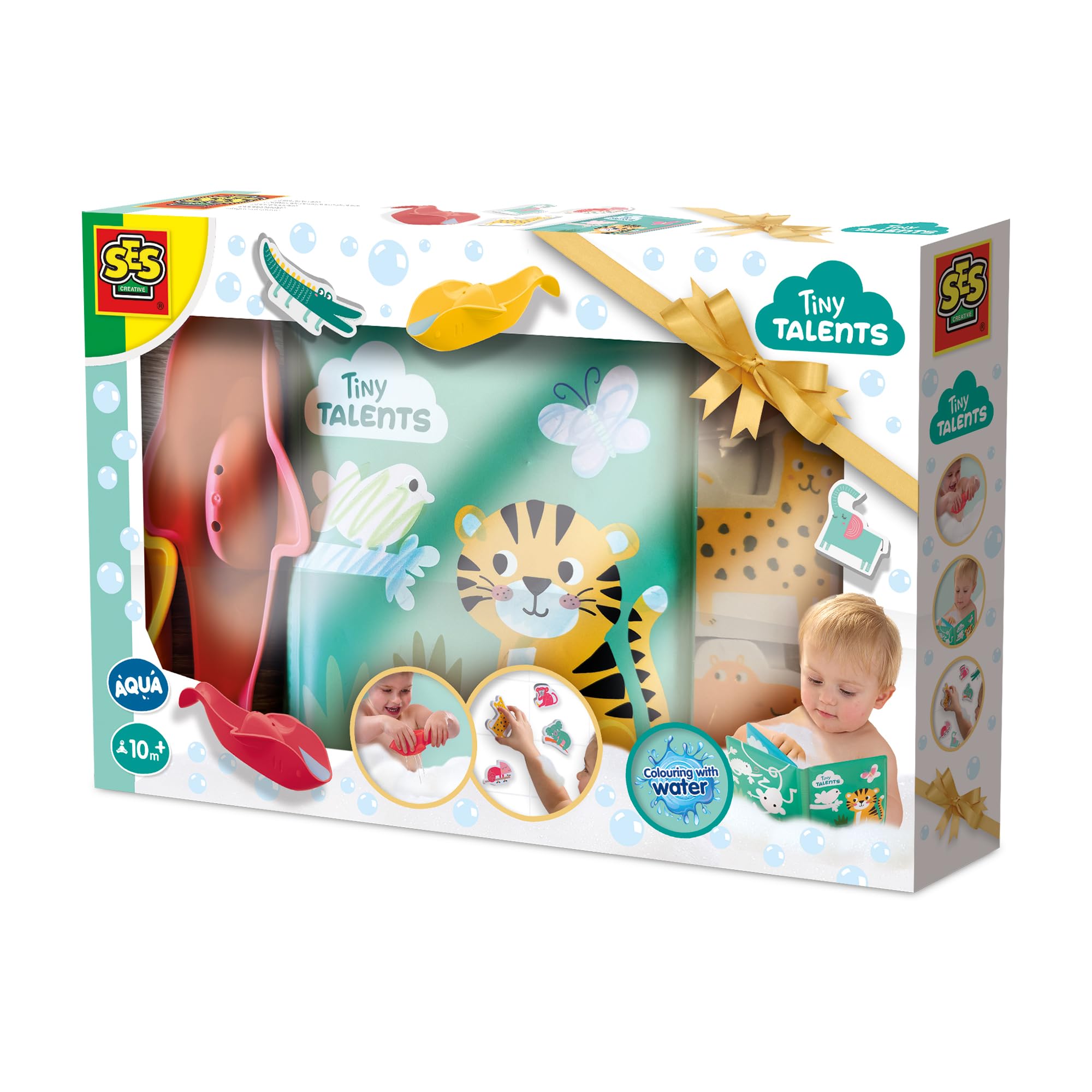 SES Creative Bath Play Set - Foam Animals, Bath Book, Boats - Multicolour