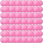Jedulin 40MM Ping Pong, 50 or 80 Pack Assorted Colored Tennis Balls Multi Color Plastic Balls Fun Beer Ping Pong Bulk, Arts and Craft, Party Decoration, Cat Balls (80pcs-Pink)