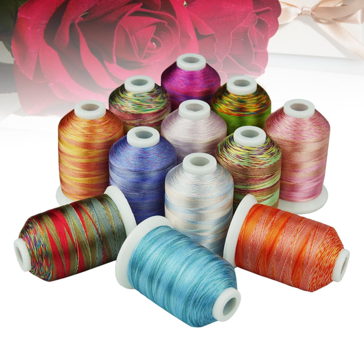 DEARMAMY 12 Rollos Hilo de Bordar Multifunción para Proyectos DIY