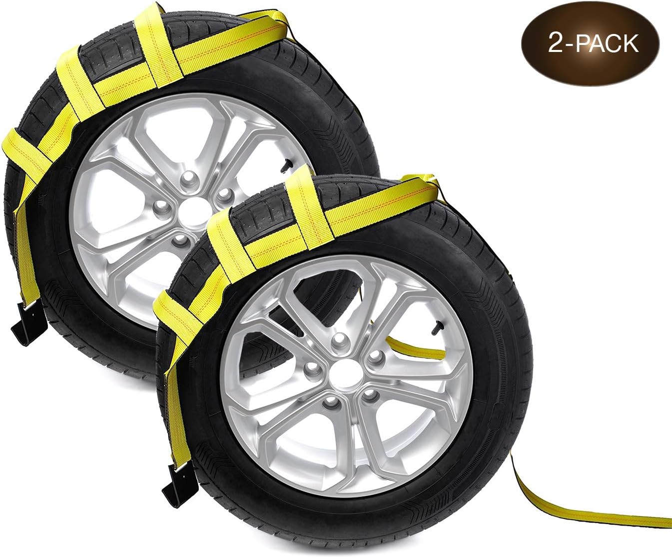 DC Cargo Mall Tow Dolly Basket Straps with Flat Hooks 2Pack Car