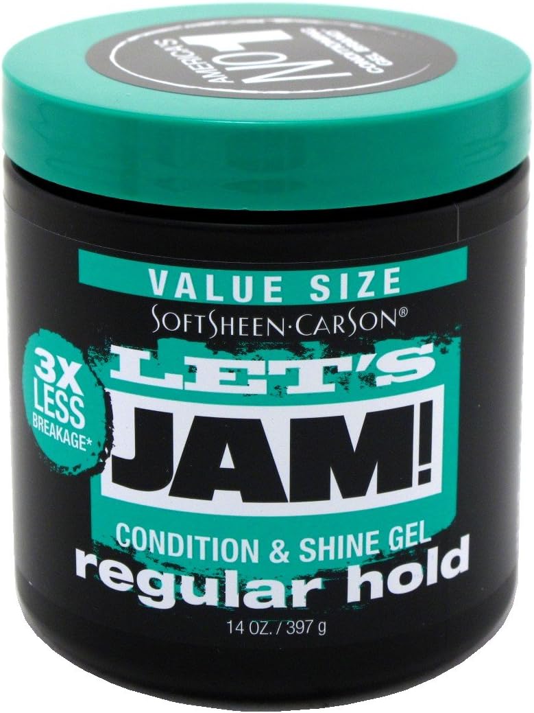 Lets Jam Condition & Shine Gel Regular Hold 14 Ounce Jar (Pack of 3)