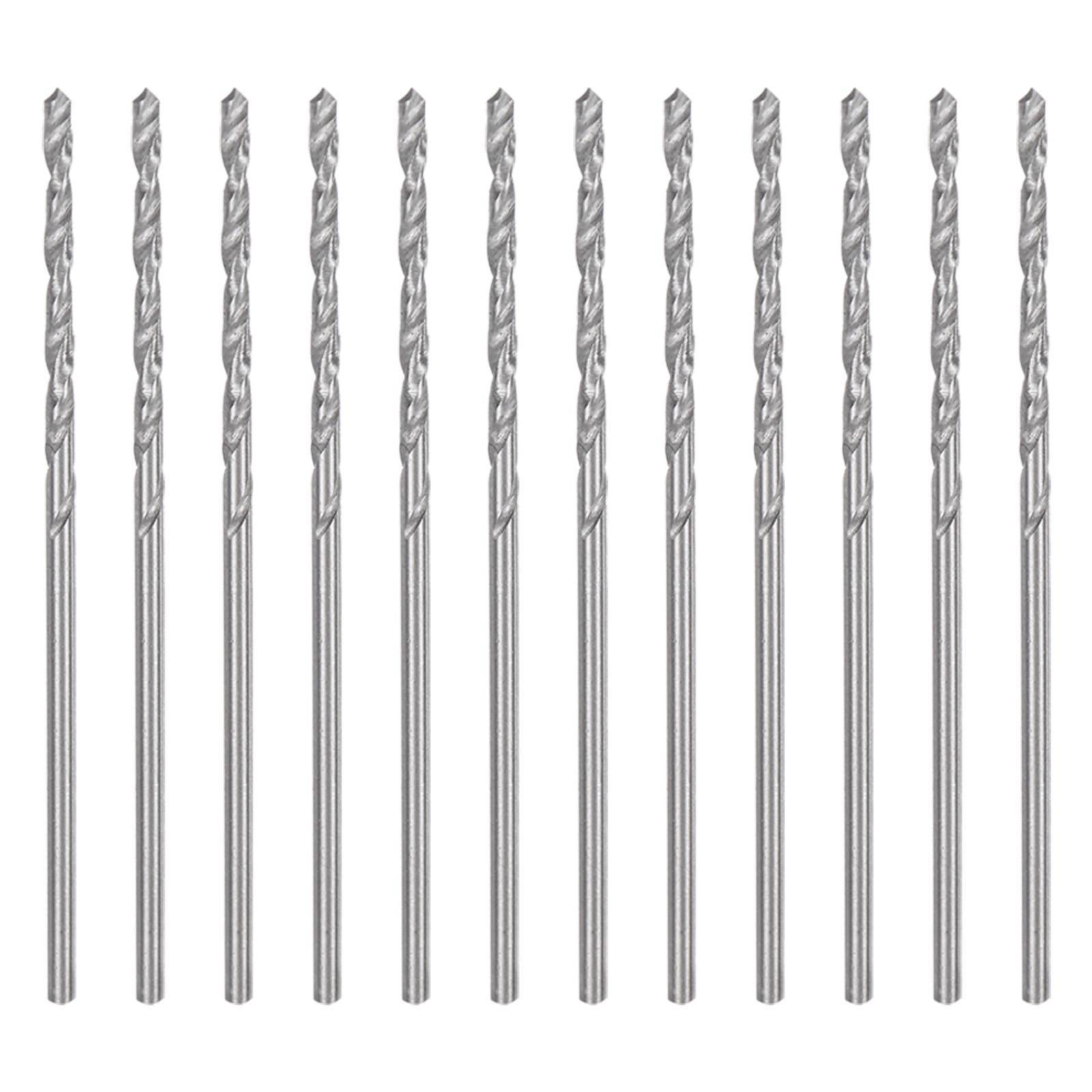 HARFINGTON 12pcs Micro Jobber Twist Drill Bits #56 1.15mm / 0.0453" High Speed Steel HSS Mini Drilling Bit Tool for Stainless Steel Aluminum Wood