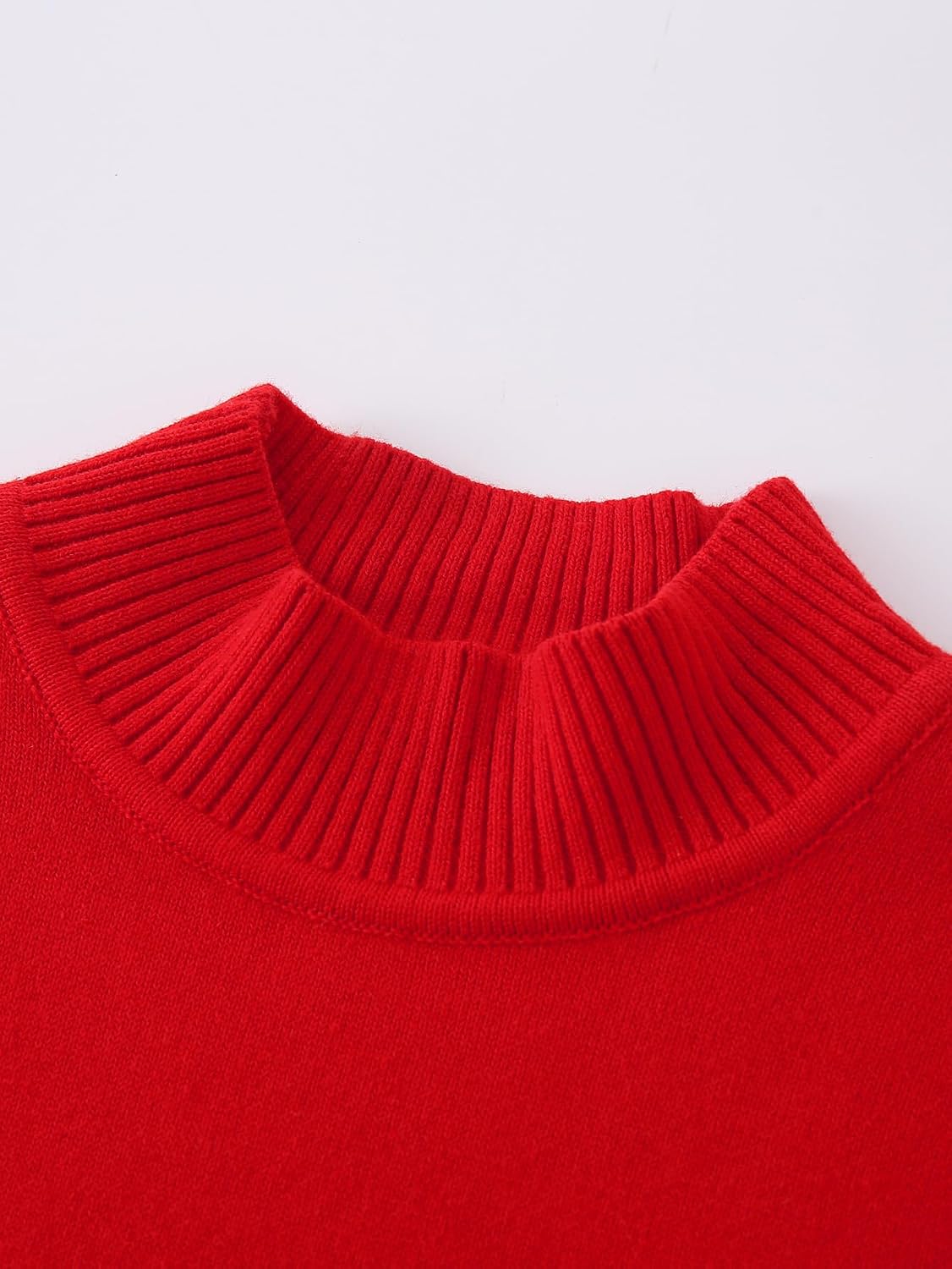 Girls 3 Pack Turtleneck Sweater Kids Solid Casual Long Sleeve Warm Soft Knit Pullover Tops 3-12Y
