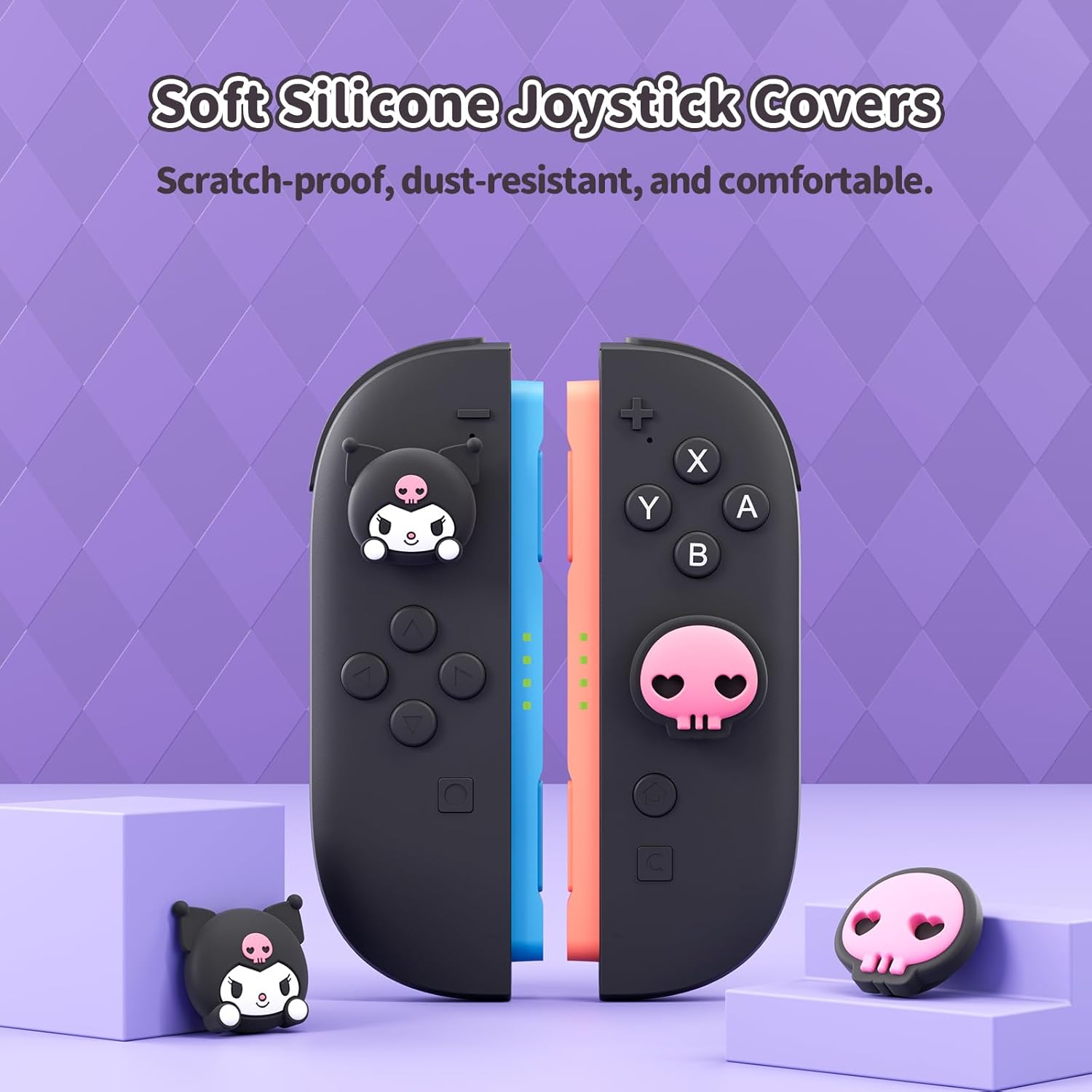 Thumb Grip Caps Compatible with Nintendo Switch 2, Silicone Joystick Grip Caps for Switch 2025, 4pcs - Image 3