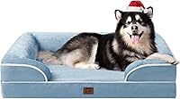 Vista 290 de EHEYCIGA - Cama ortopédica para perro grande, impermeable, de espuma viscoelástica y espuma tipo caja de huevos, bordes elevados, antideslizante