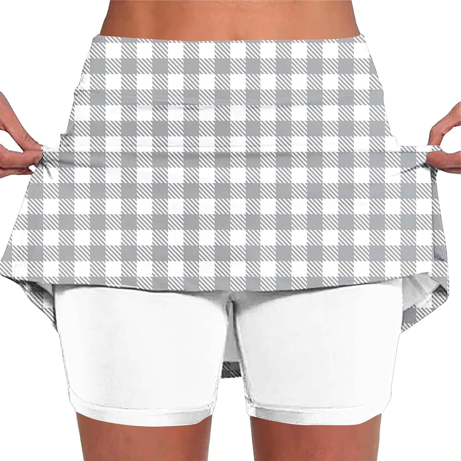 Women's Tennis Skirt Short high Waist Pleated Lined Short Skorts Underneath Athletic Tennis Skirt with Pockets