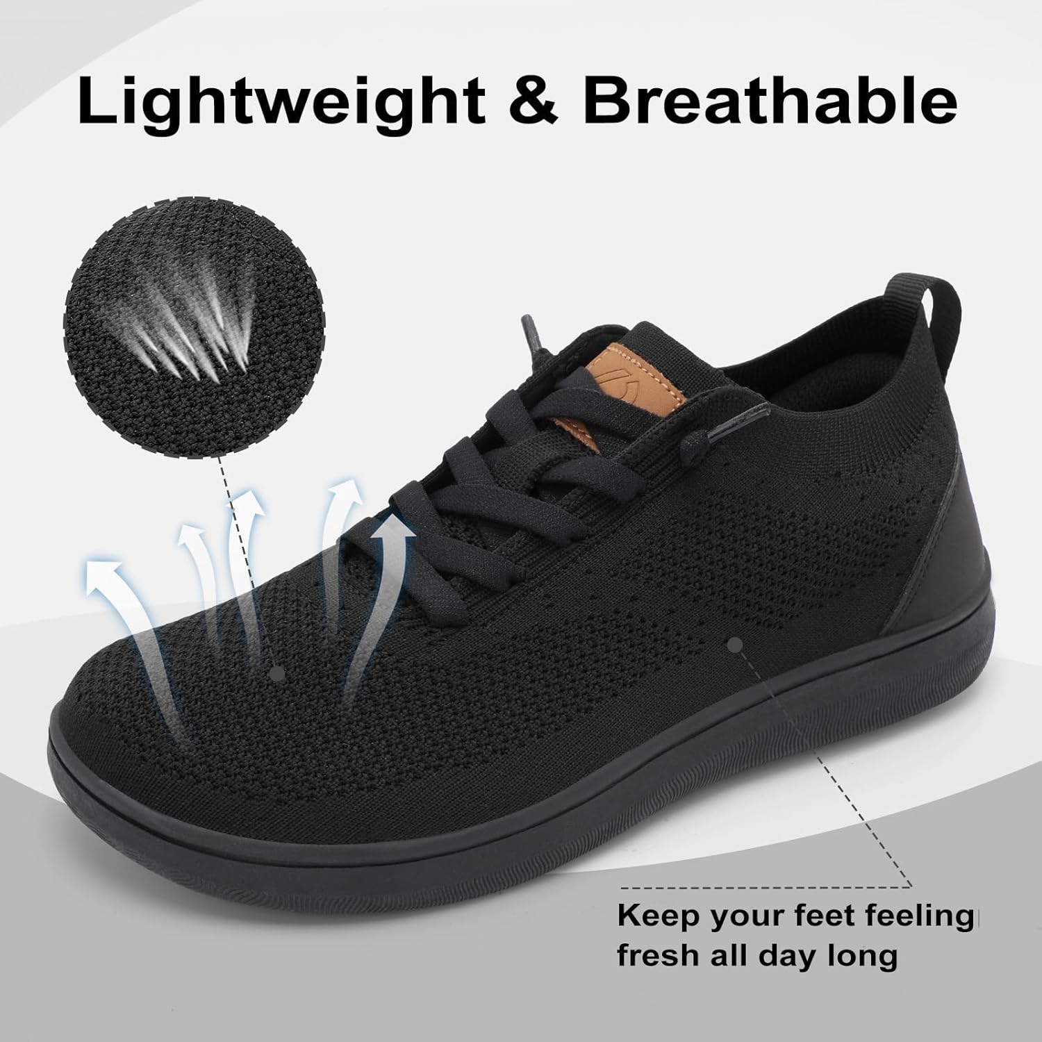 relxfeet Men's Wide Toe Box Walking Shoes Slip On Breathable Knit Sneakers Lightweight Comfort Fit for All-Day Wear - Image 4