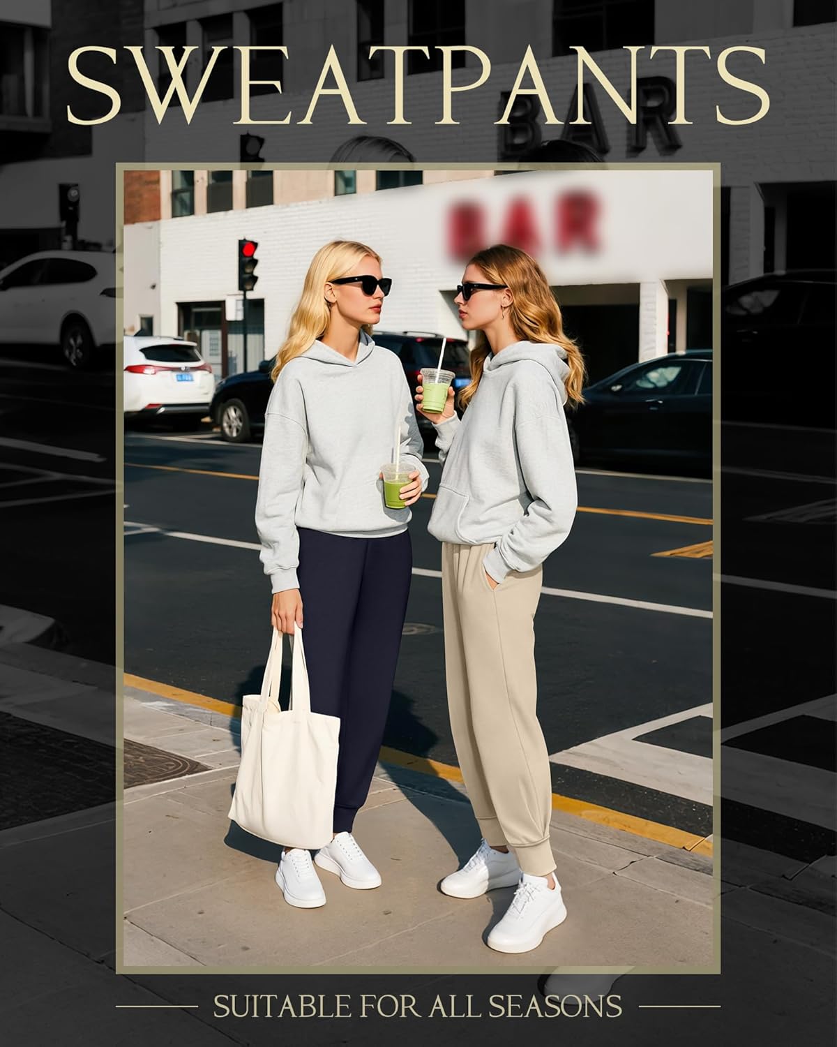 3 Pack Women's Sweatpants Jogger High Waisted Drawstring Athletic Running Yoga Workout Pants with Pockets - Image 3