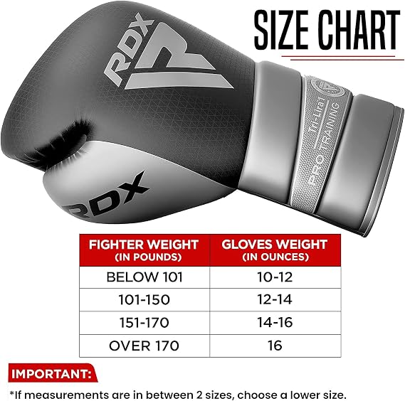 RDX Professional Boxing Training Gloves, Mark PRO Wrist Support Lace-UP Glove, Super Skin Maya Hide Leather, Multi-Layered, Sparring, Heavy Punch Bag Kickboxing Punching