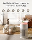SwitchBot Purificateur D'air Avec Application Et Veilleuse, CADR 400m³/h, Jusqu'à 83㎡, Filtre HEPA Élimine 99.97% Moisissures Poussières, Mode Sommeil 20dB (Purificateur) - 6