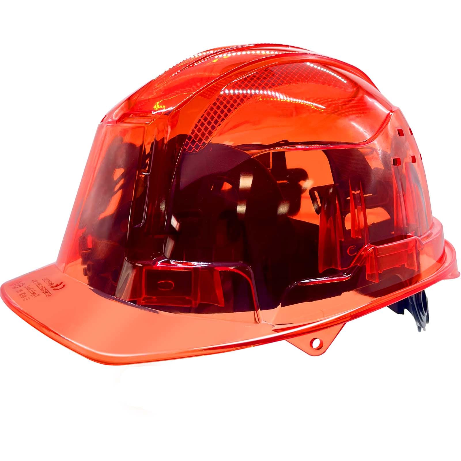 Construction Safety Hard Hats with Reflector Full Transparent Shell Safety Helmet 6-Point Suspension Industrial Hardhats ANSI Certificate