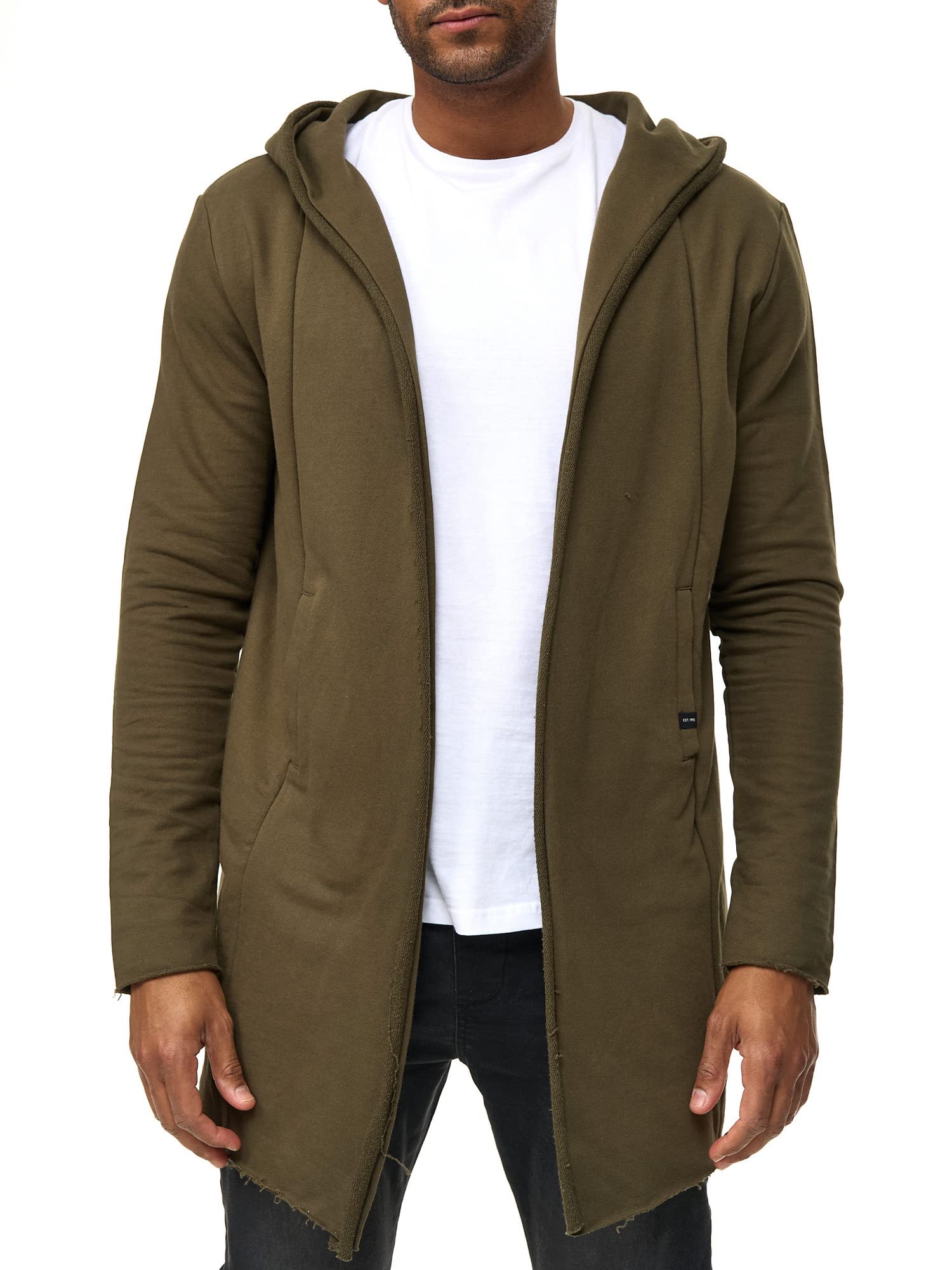 Indicode Herren Brekstad Oversize Sweatjacke aus Baumwolle mit Kapuze