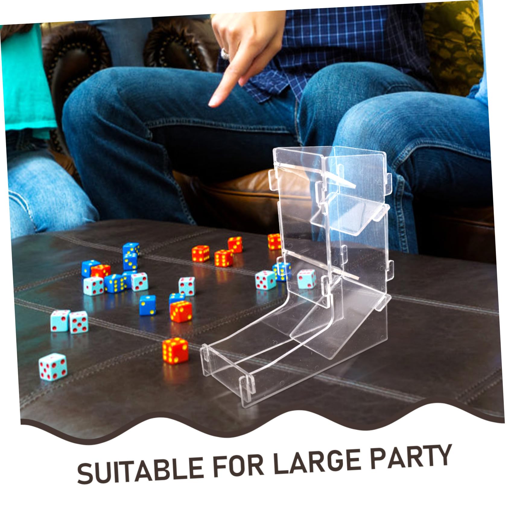 Tour à Dés Portable en Acrylique pour Jeux de Société, 1 Pièce