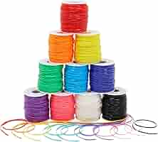 Lanyard String Kit, Cridoz 6Pack Plastic Lacing Cord Gimp String