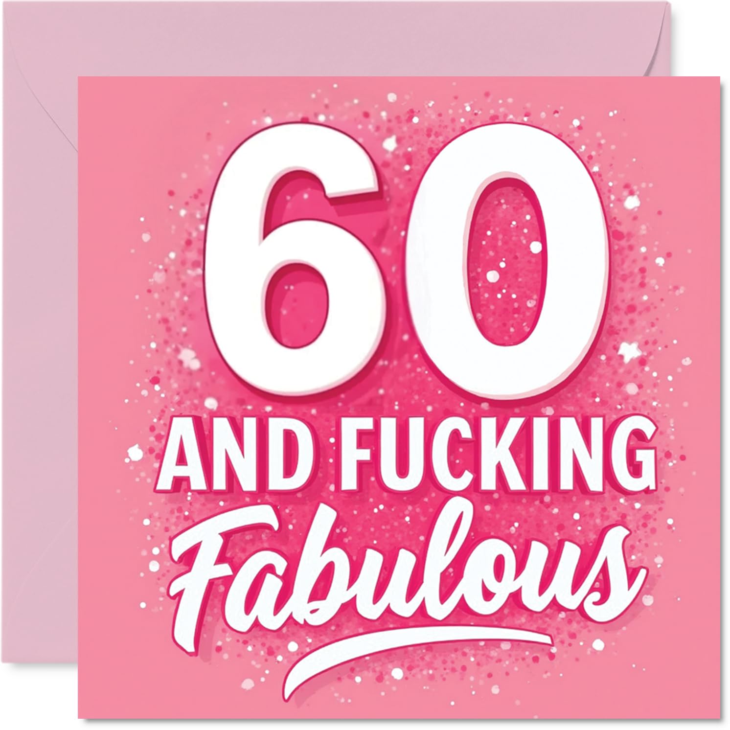 60th Birthday Cards for Women - Fabulous Years - Happy Birthday Card for 60 Year Old Woman Neighbour Grandma Auntie Sister, 145mm Bday Greeting Cards
