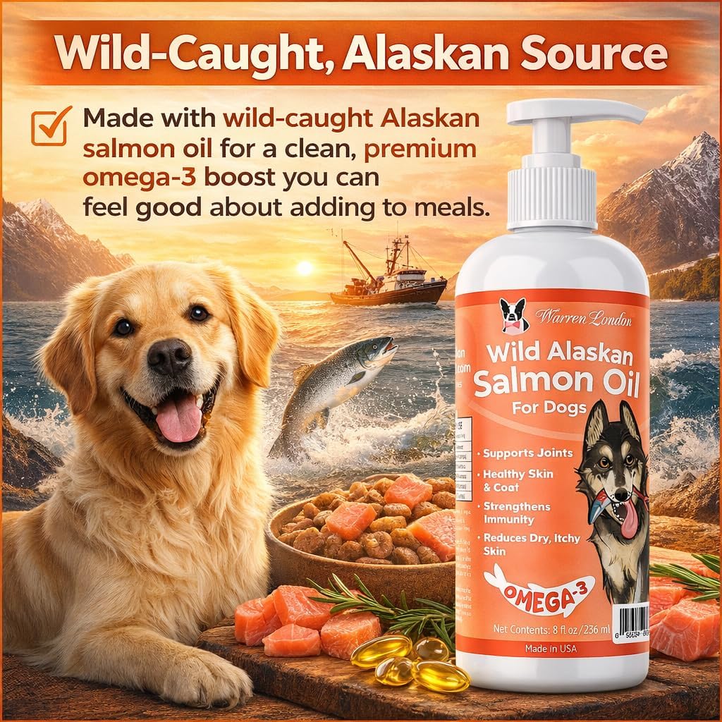 Warren London Wild Alaskan Salmon Oil for Dogs - Omega-3 Skin & Coat Pump — view 2
