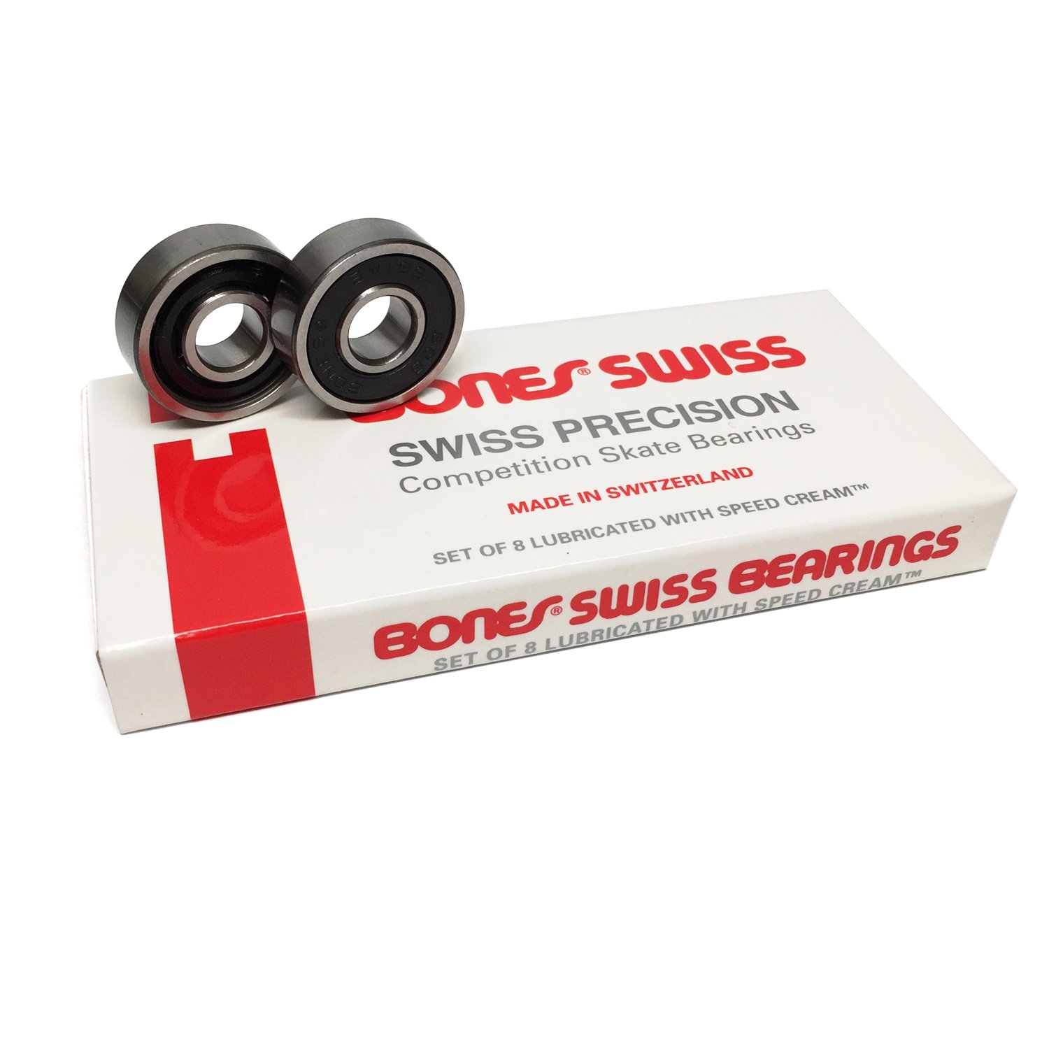Amazon | Bones Swiss Skateboard Bearings 8 - Pack with速度クリーム