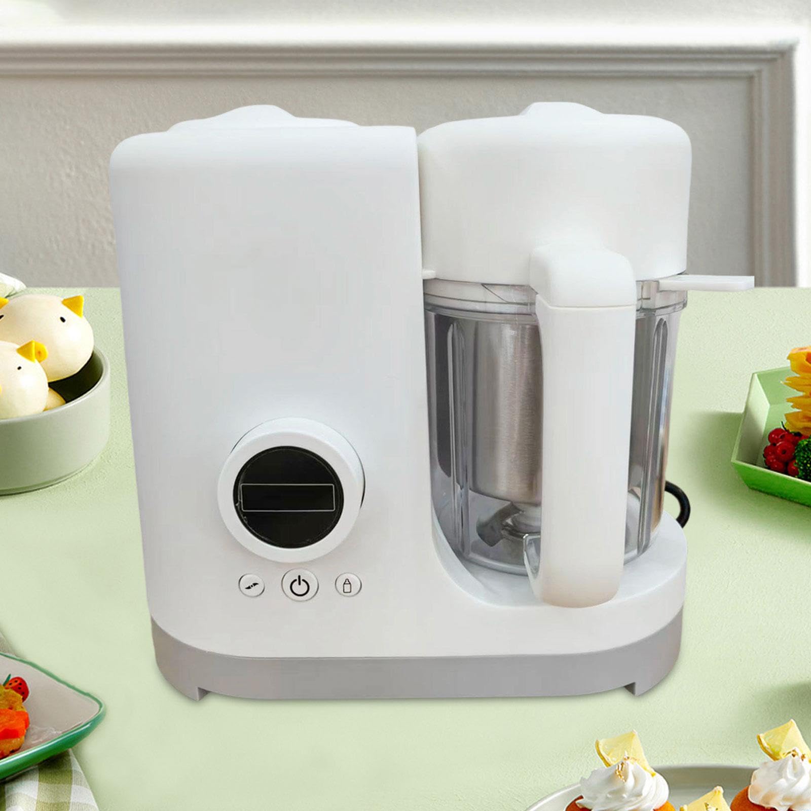 Babybrei Zubereiter Babynahrungsküchenmaschine Dampf Und Püriermixer mit Sicherer Zubereitung Und Einfachem Zusammenbau für Haushalt Und Kinderernähr