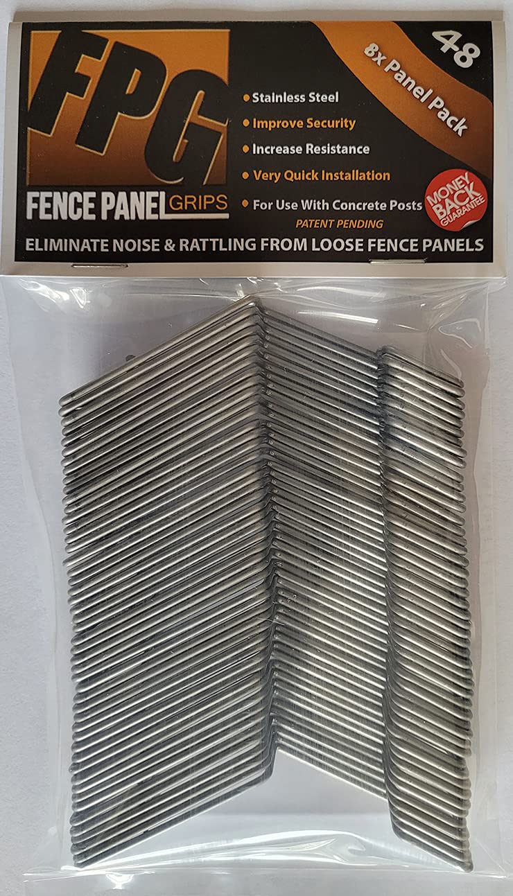 Buy Fence Panel Grips 48 Pack Stop Fence Panels Rattling Banging