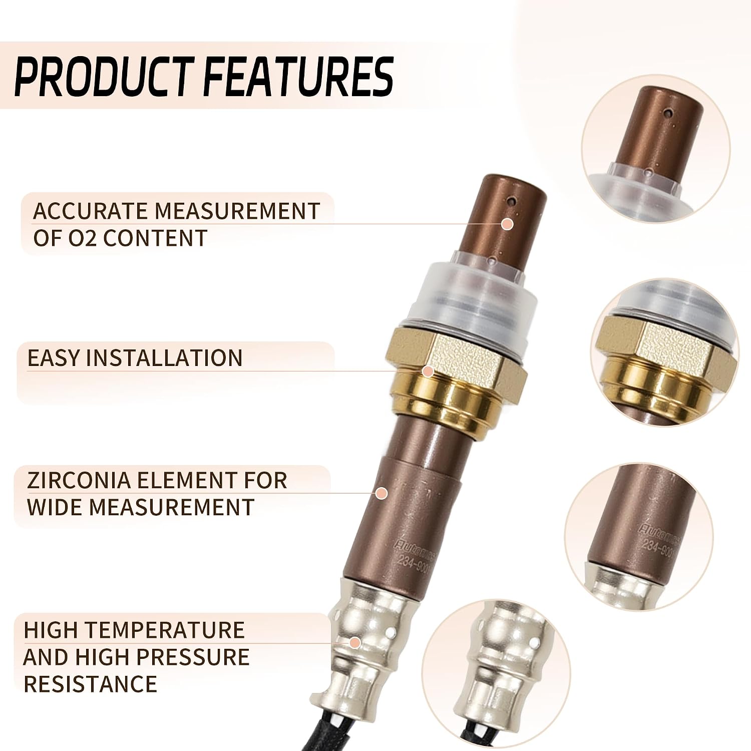 2Pcs Oxygen Sensor Upstream & Downstream 234-9001 234-4189 Compatible for 2000-2004 Toyota Tacoma 2.4L 2.7L 3.4L