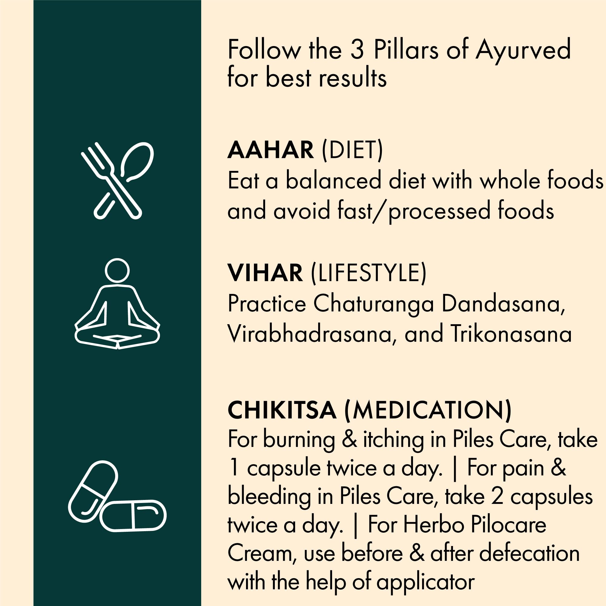 Dr. Vaidya's Piles Management Combo | Ayurvedic Medicine for Piles, Hemorrhoids, Fissure & Fistula Relief | Herbal Capsules + Healing Cream | Natural Formula with 10+ Herbs (Pack of 2) 2