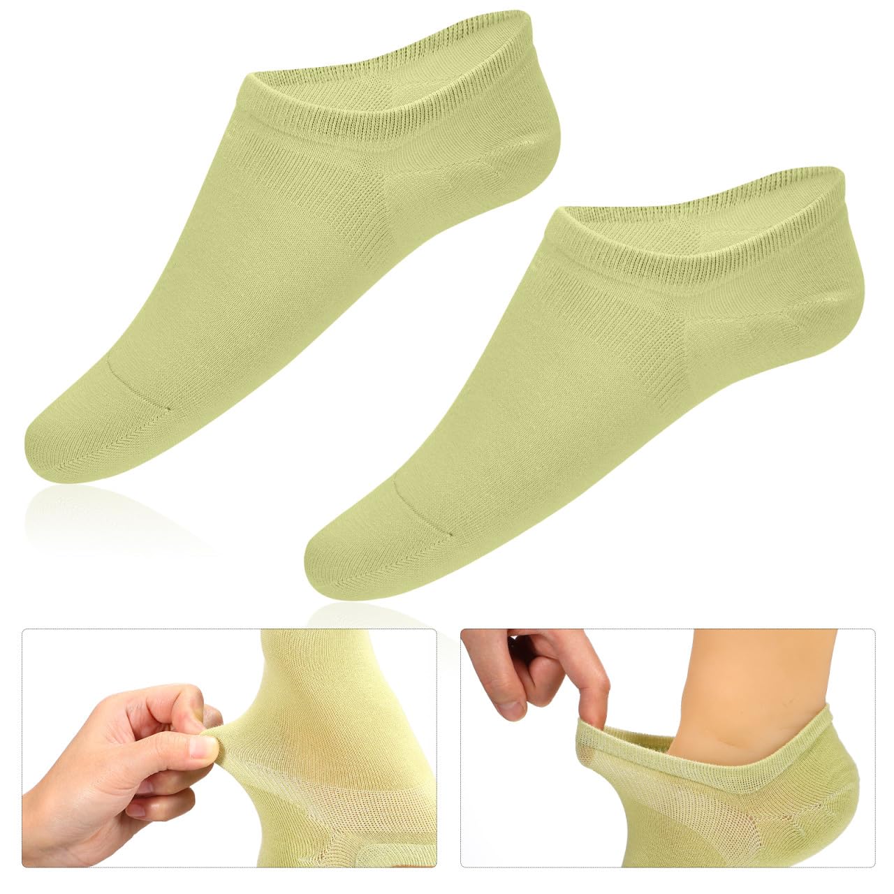 ORFOFE 12 pares Calcetines de Mujer de Algodón Transpirable y Absorbente de Sudor Diseño sin Costuras y Corte para Running y Diario