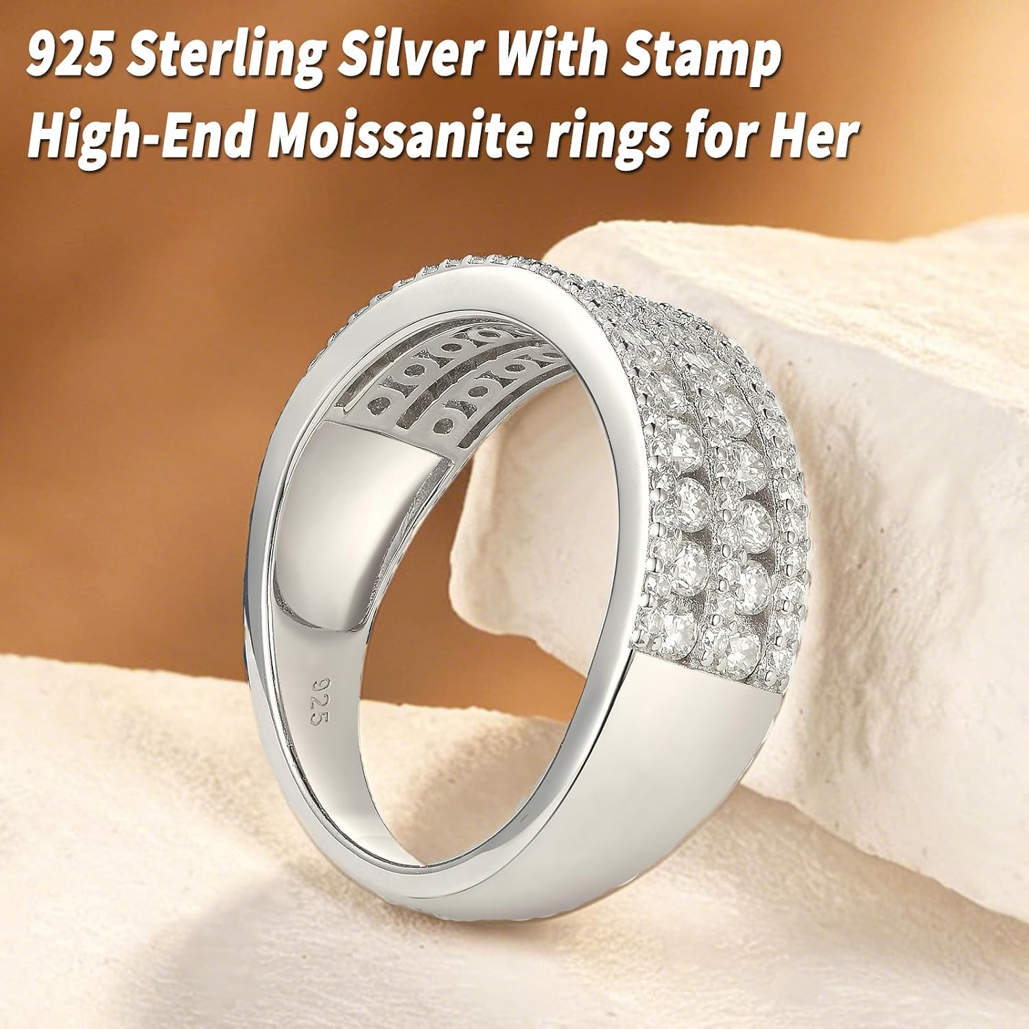 Lab Grown Diamond Wedding Bands for Women D Color VS1 Oval Cut Eternty Rings 2.3CT Pear Marquise Promise Ring 925 Sterling Silver Size 5-10