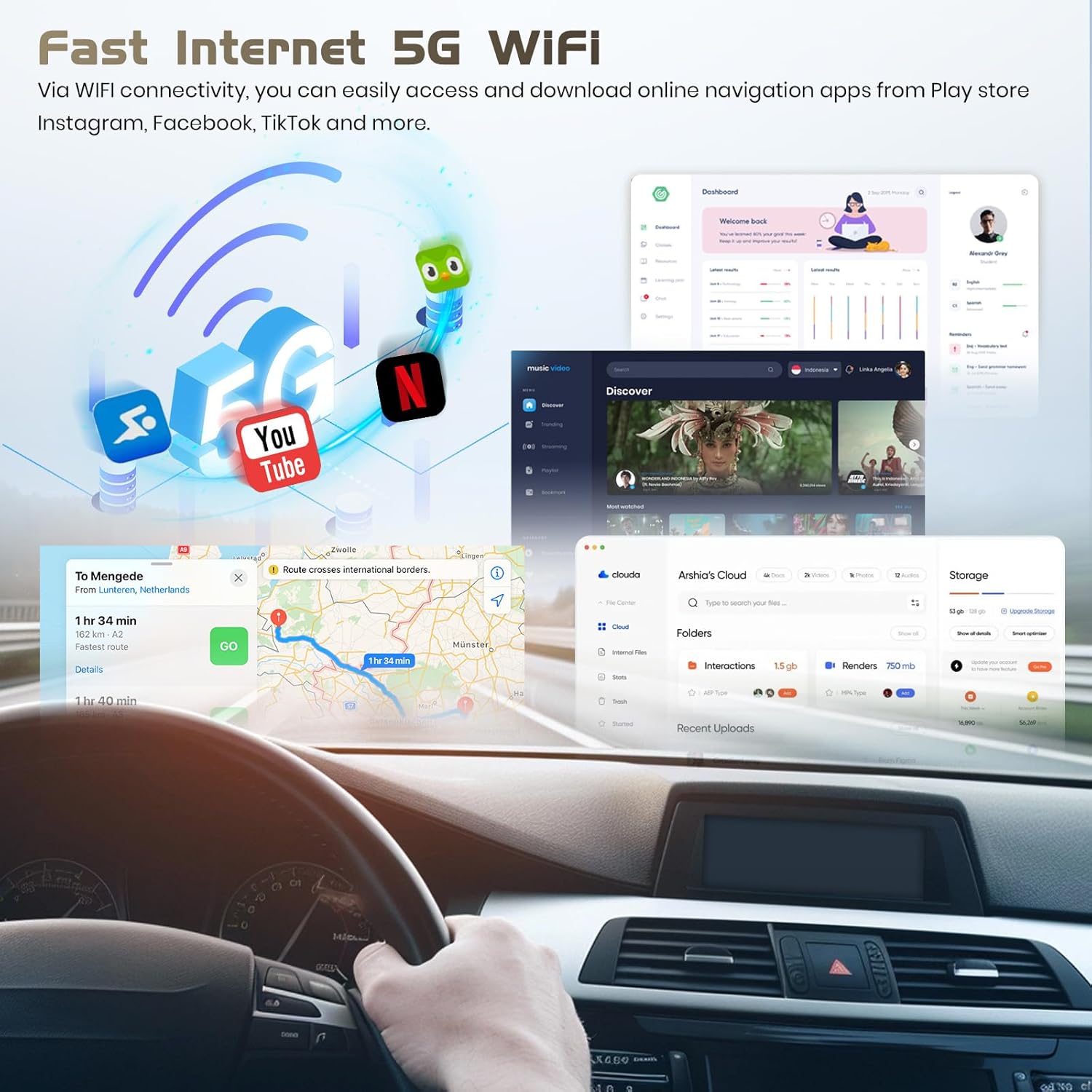 Android 15 Car Radio for Honda Pilot 2006 2007 2008, 9 inch IPS Touch Screen for Pilot Head Unit with Carplay Android Auto 5G WiFi GPS Bluetooth 5.0 1280 * 720 4+64G