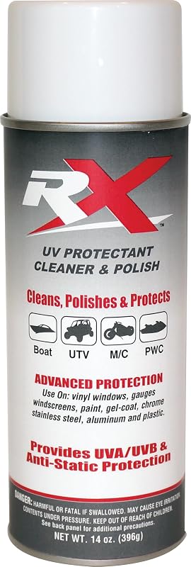 Hardline Products RX Limpador e Polidor para Plásticos e Vinil com Proteção UV – Spray de 355 mL