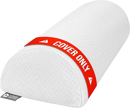 5 STARS UNITED Replacement Cover for Standard Bolster Pillow - White - Cover Only