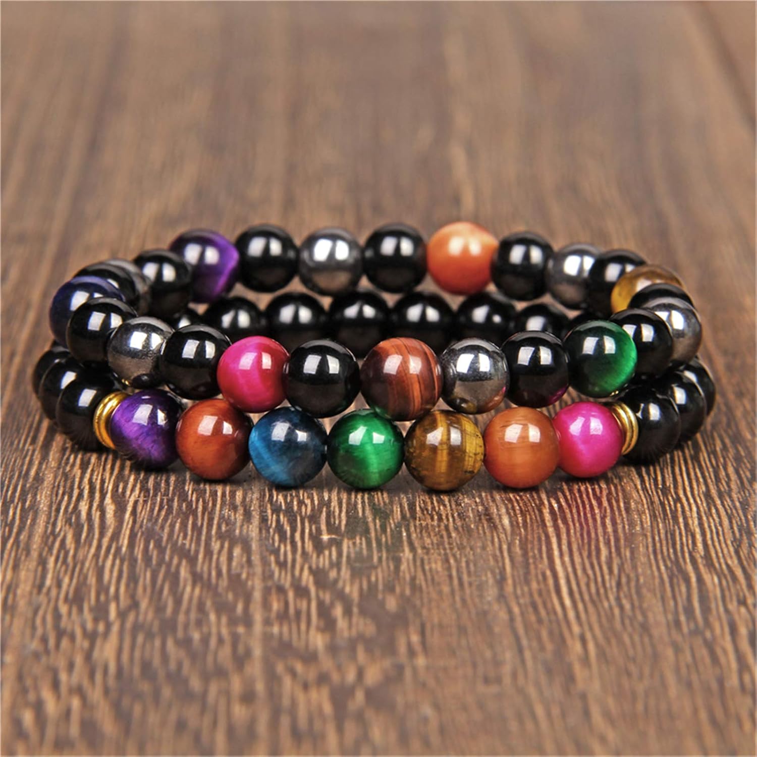 Buy Vinswet 2PCS 8mm Black Obsidian 