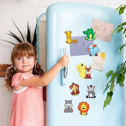 Miniatura 6 de Imanes de nevera para niños pequeños de 1 a 3 años, imán de refrigerador de animales para niños, regalo educativo para bebés, imanes magnéticos de