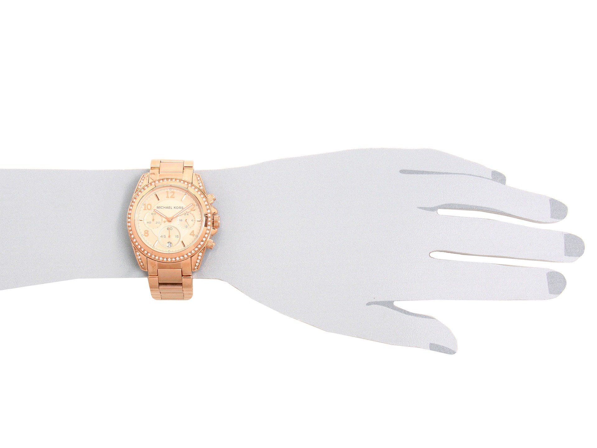 Michael Kors Blair Watch für Damen, Quarz-Chronographenwerk mit Edelstahlarmband