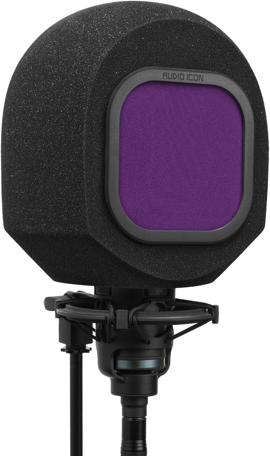 Soundbox Vocal Recording Isolation Booth | Portable Microphone Shield, Pop Filter for Studio-Quality Sound | Singing, Podcasting, Acoustic High-Density Foam Ball, Mic Soundproof Box (Twilight Purple)